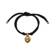 Verstelbare Zwarte Schuifknoop Armband Patou , Black , Dames