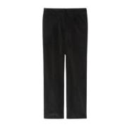 Zwarte Corduroy Flared Broek Max Mara Weekend , Black , Dames