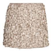 Sprankelende Sequin Mini Rok P.a.r.o.s.h. , Beige , Dames