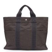 Pre-owned Canvas handbags Hermès Vintage , Gray , Dames