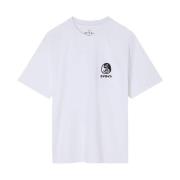 Witte T-shirt met bedrukt logo en korte mouwen Edwin , White , Heren