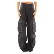 Cargo Jeans Double Style 02 Diesel , Black , Dames