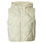 Lichtgewicht gewatteerd vest met capuchon Comma , Beige , Dames