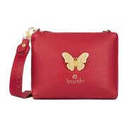 Vlinder Clutch Tas in Polysilk Braccialini , Red , Dames