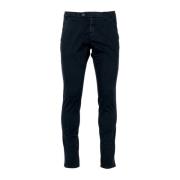 Blauwe Katoenen Broek Slim Fit Roy Roger's , Blue , Heren