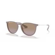 Ronde Oversized Zonnebril met Rubberen Coating Ray-Ban , Brown , Unise...