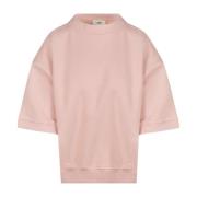 Katoenen sweatshirt met geborduurd logo Autry , Pink , Dames