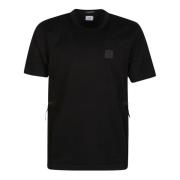 Zwart Mercerized Jersey T-Shirt C.p. Company , Black , Heren