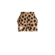 Zijden Polka Dot Shorts met losse pasvorm Max Mara , Beige , Dames