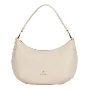 Halvemaan Schoudertas met Afneembare Pouch Braccialini , Beige , Dames