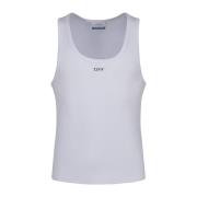 Witte Rib Tank Top Shirt Off White , White , Heren