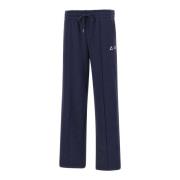 Navy Blue Katoenen Jogger Broek Sun68 , Blue , Dames