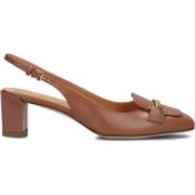 Dames Hakken Slingbacks in Cognac Leer Tod's , Brown , Dames