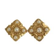 Pre-owned Pearl chanel-jewelry Chanel Vintage , Yellow , Dames