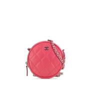 Pre-owned Leather shoulder-bags Chanel Vintage , Pink , Dames