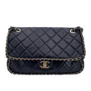 Pre-owned Leather shoulder-bags Chanel Vintage , Black , Dames