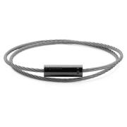 Dubbele Wikkel Kabelarmband 9g Le Gramme , Gray , Unisex