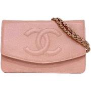 Pre-owned Leather chanel-bags Chanel Vintage , Pink , Dames