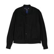 Zwarte wollen bomberjack PS By Paul Smith , Black , Heren