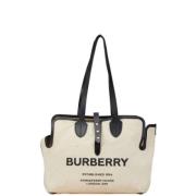 Pre-owned Canvas totes Burberry Vintage , Beige , Dames