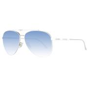 Witte Aviator Zonnebril Blauwe Lenzen Longines , White , Heren