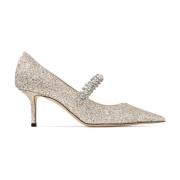 Beige Glitter Stiletto Hak Sandalen Jimmy Choo , Beige , Dames