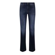 Slim Fit Jeans - Donkerblauw 7 For All Mankind , Blue , Dames