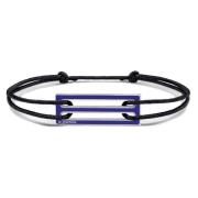 Koningsblauwe Gelakte Koord Armband 2,5g Le Gramme , Blue , Unisex