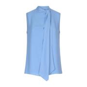 Blauwe Charme Hoge Hals Top Liu Jo , Blue , Dames