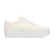 Marshmallow Lage Sneaker met Platform Vans , Beige , Dames