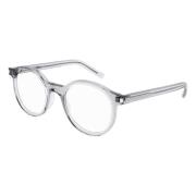 Ronde Optische Grijze Zonnebril Saint Laurent , Gray , Unisex