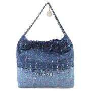 Pre-owned Denim shoulder-bags Chanel Vintage , Blue , Dames