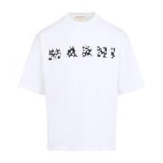 Wit T-shirt Modern Ontwerp Marni , White , Heren