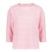 Gestreept shirt met boothals Betty & Co , Pink , Dames