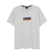 Grijze Logo Katoenen T-shirt Korte Mouwen PS By Paul Smith , Gray , He...