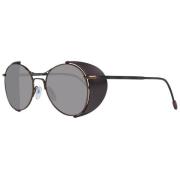 Bronzen Heren Zonnebril Ronde Bruine Lens Ermenegildo Zegna , Black , ...