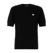 Klassiek Zwart Katoenen T-Shirt Dolce & Gabbana , Black , Heren