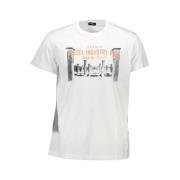 Stoer Opvallend Print Wit Katoenen T-Shirt Diesel , White , Heren