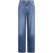 Hoge Taille Denim Jeans Blauw Liu Jo , Blue , Dames