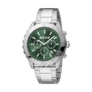 Zilveren Heren Sport Horloge Just Cavalli , Gray , Heren