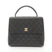 Pre-owned Leather chanel-bags Chanel Vintage , Black , Dames