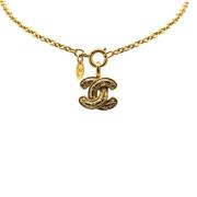 Pre-owned Metal necklaces Chanel Vintage , Yellow , Dames