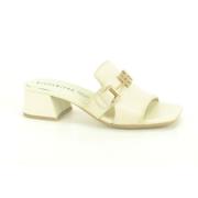 Beige Instap Sandalen met Kledingdetail Hispanitas , Beige , Dames