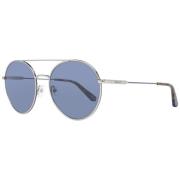 Gunmetal Ovale Zonnebril Blauwe Lens Gant , Gray , Heren