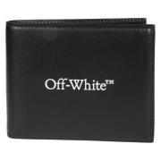 Stijlvolle Bifold Portemonnee Off White , Black , Heren