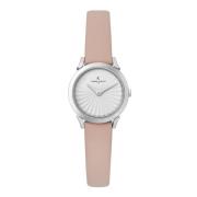 Elegante Zilveren Dames Leren Horloge Pierre Cardin , Gray , Dames