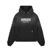 Hoodie met gebarsten print Represent , Gray , Heren