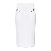 Denim rok Versace Jeans Couture , White , Dames