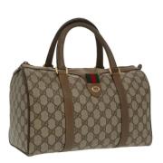 Pre-owned Canvas travel-bags Gucci Vintage , Beige , Dames