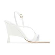 Witte lederen rosie 5 sandalen Gia Borghini , White , Dames